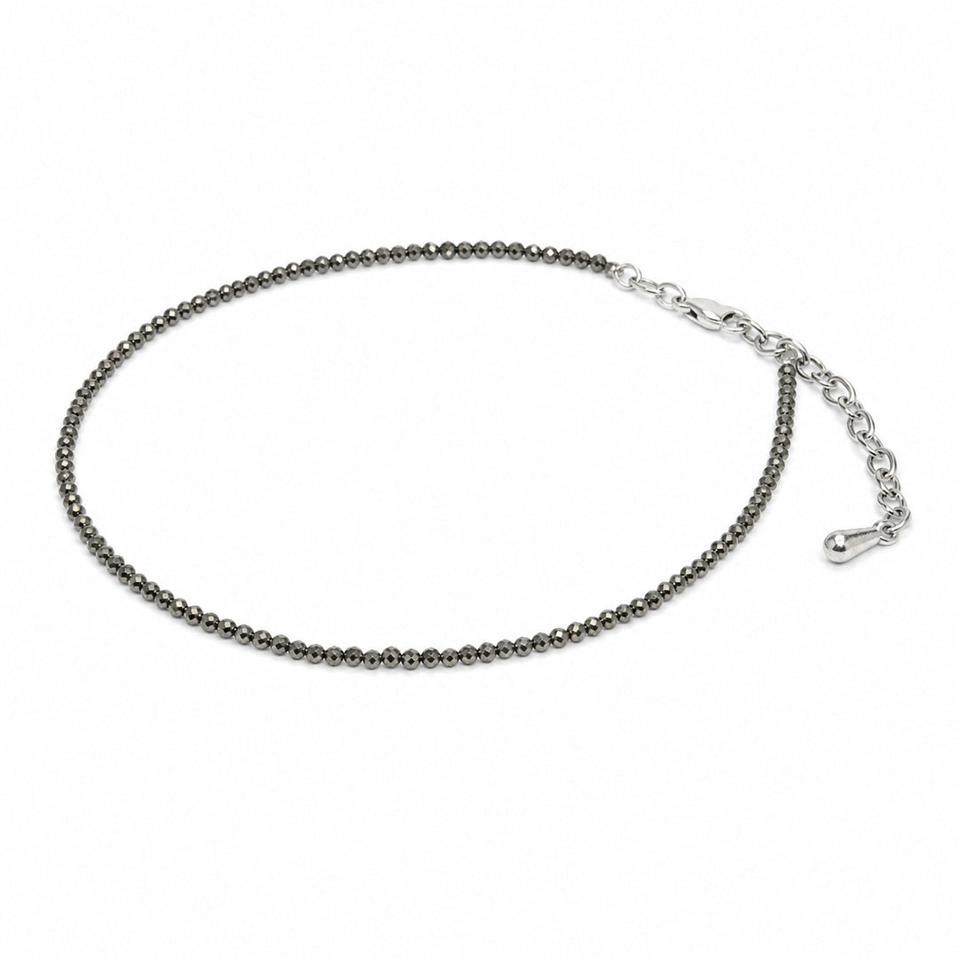 Natural Pyrite Beaded Anklet