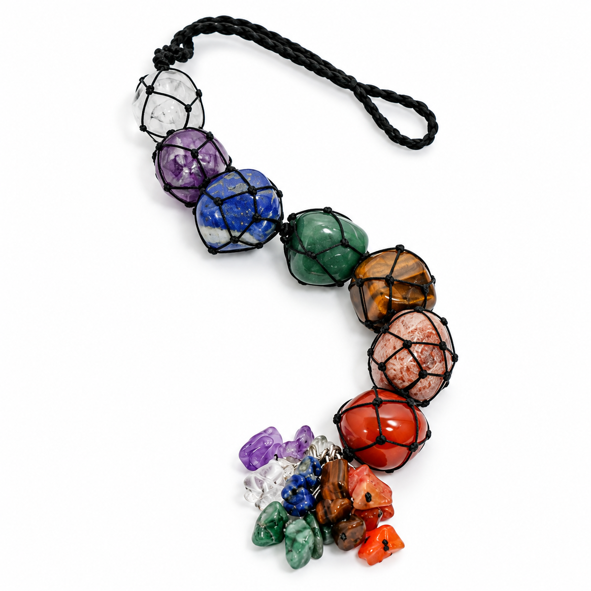 7 Chakra Tumble Hanging – Crystal Healing Vastu Hanger with Chips