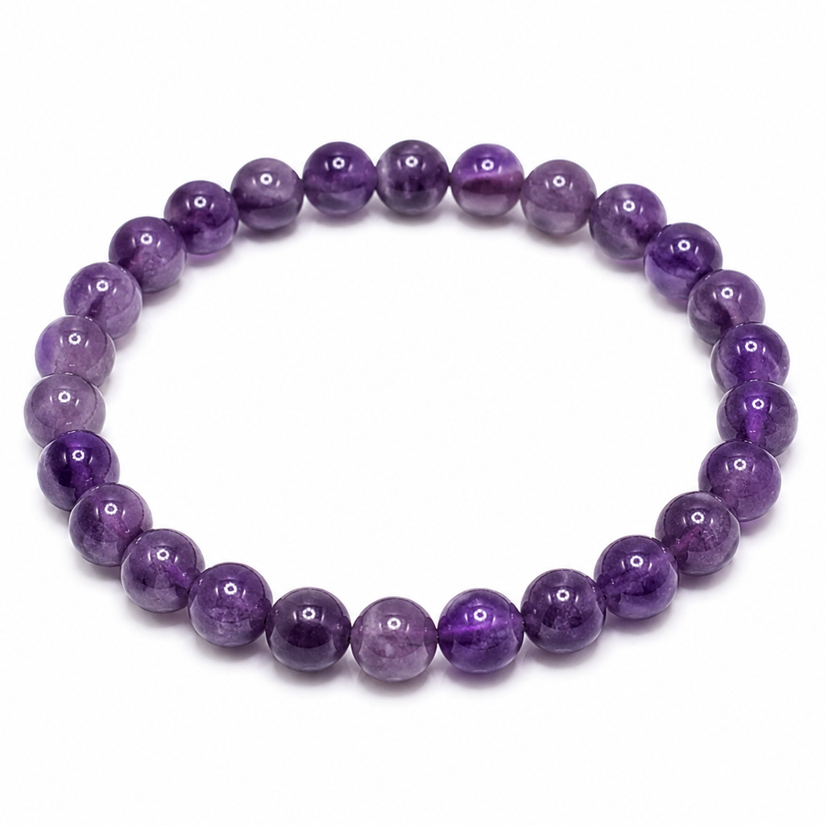 Natural Amethyst Bracelet – 6 MM
