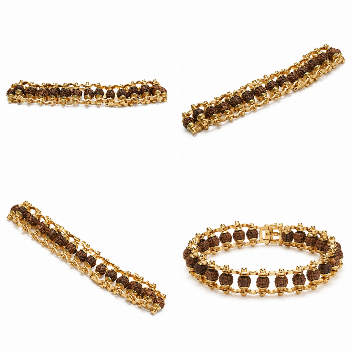 Gold Plated Rudraksha Bracelet