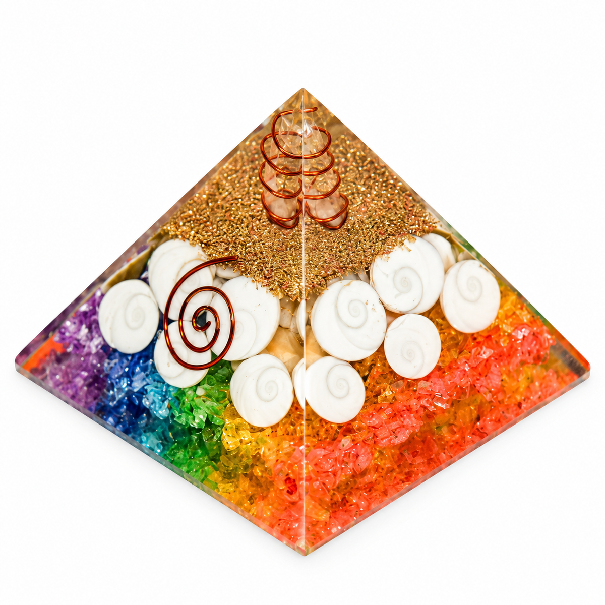 Gomti Chakra Pyramid with Copper Wire