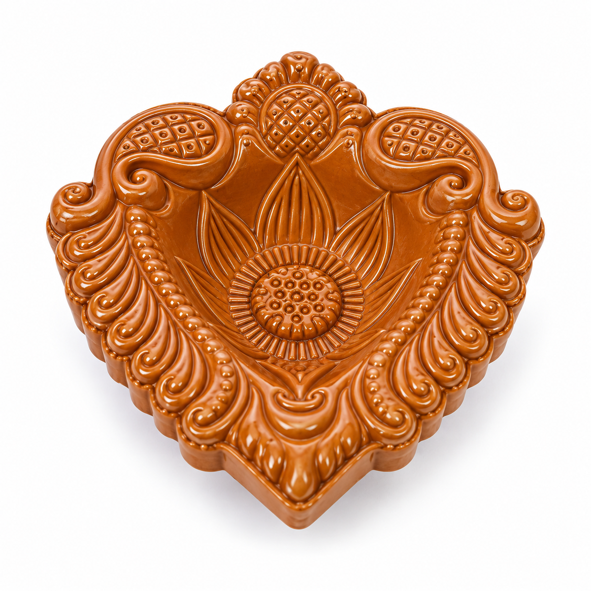 Heart Shape Terracotta Diya – Classic