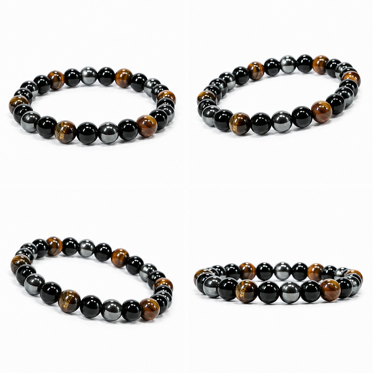 Natural Triple Protection Bracelet – 8 MM