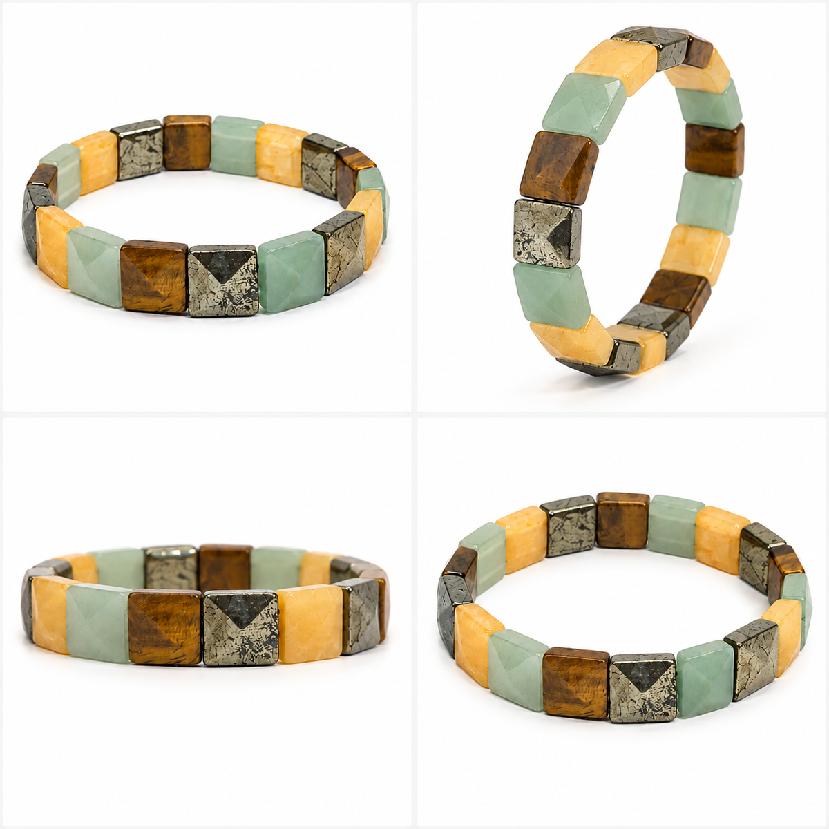 5 Stone Pyramid Money Magnet Bracelet