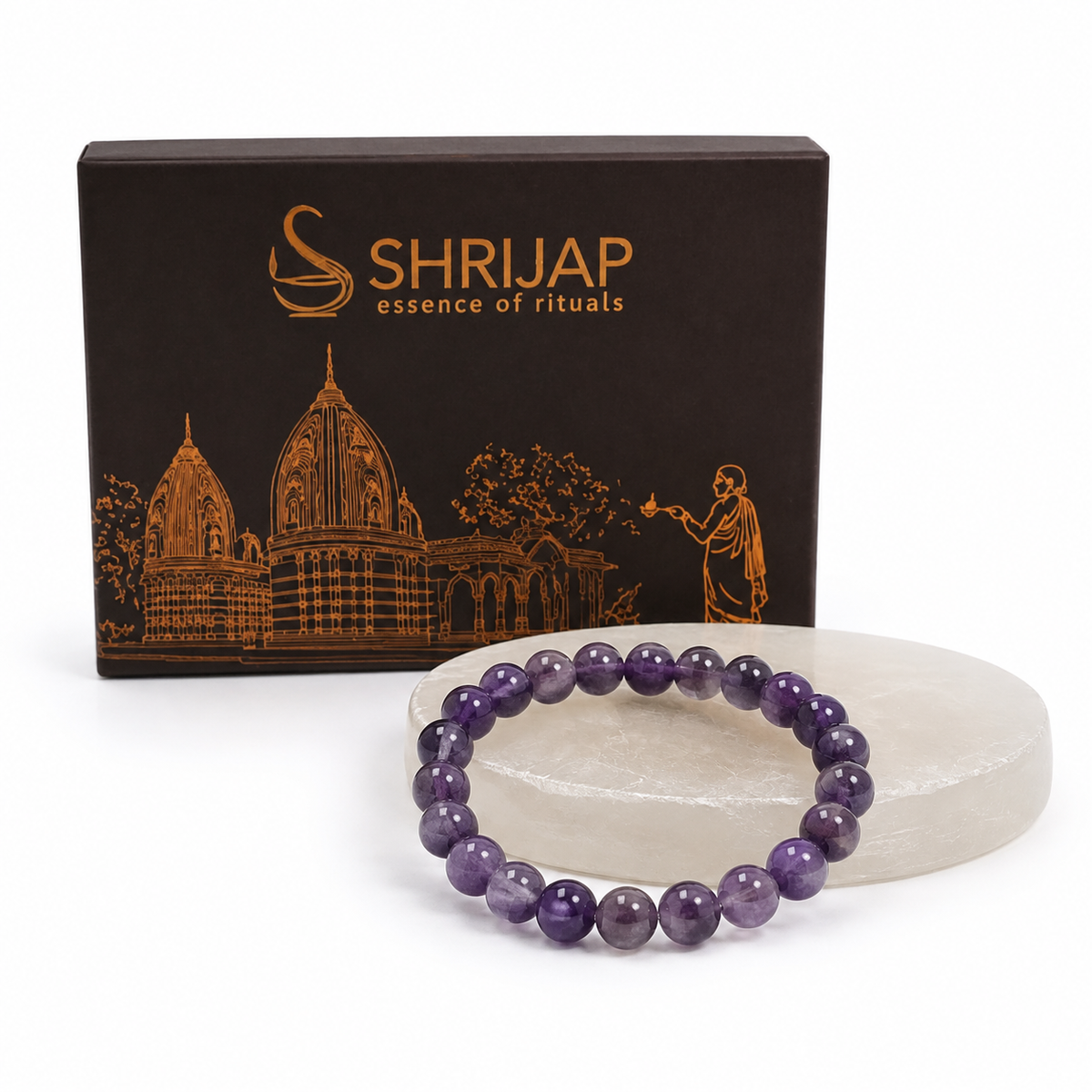 Natural Amethyst Bracelet – 6 MM