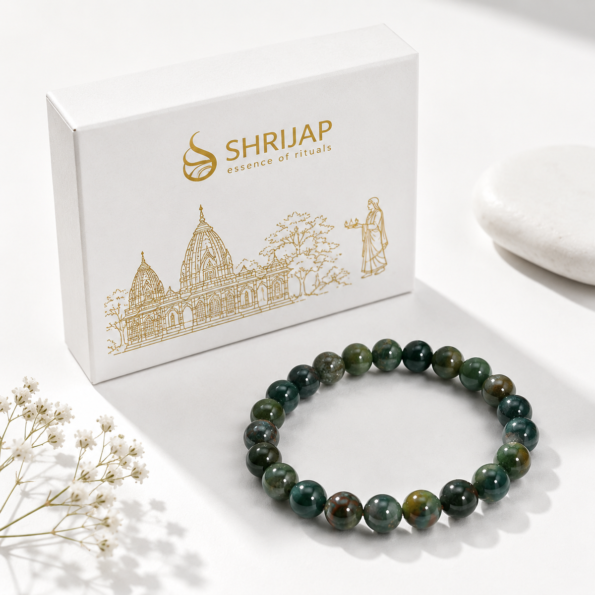 Natural Blood Stone Bracelet – 8 MM
