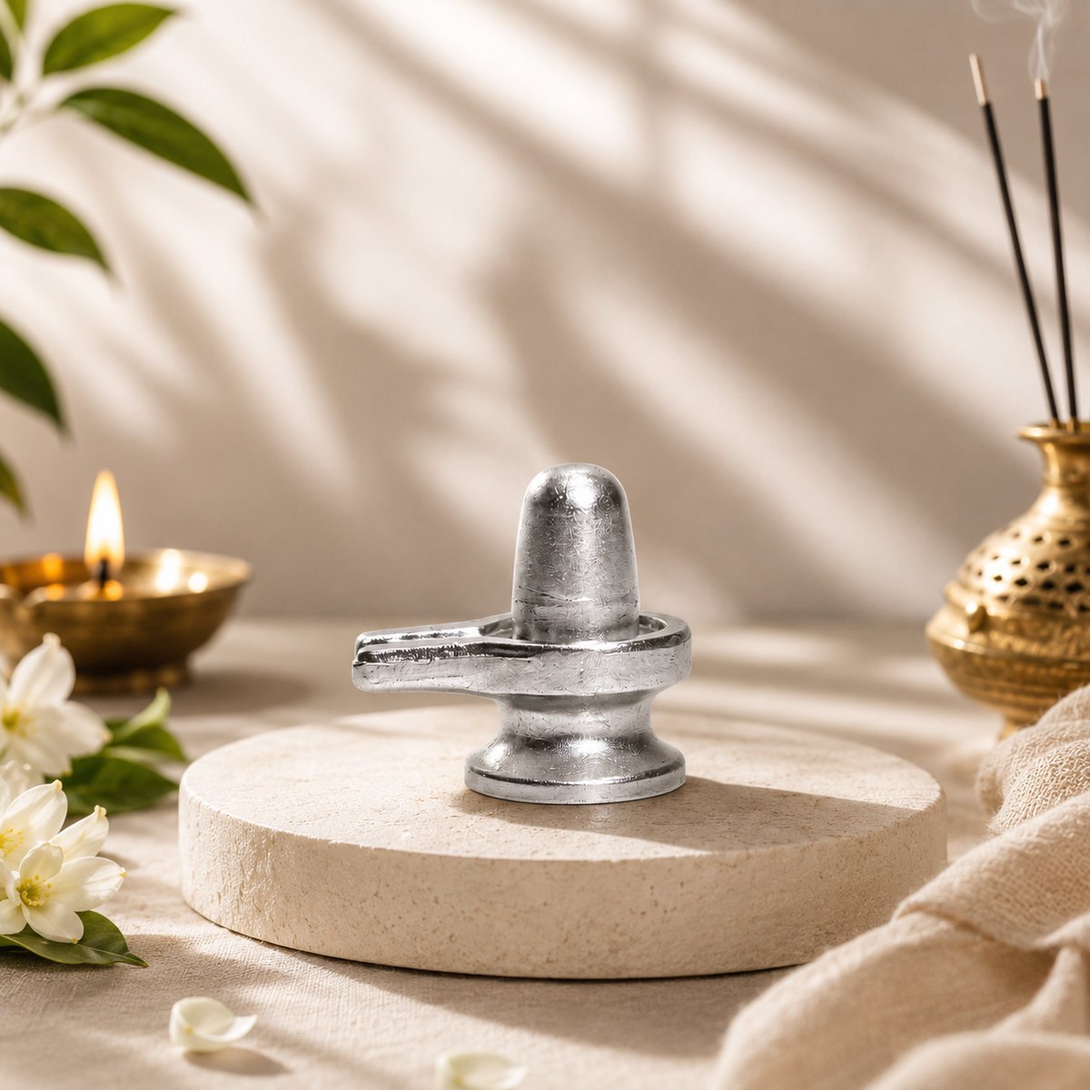 PARAD SHIVLING WITH YONI BASE - SMALL