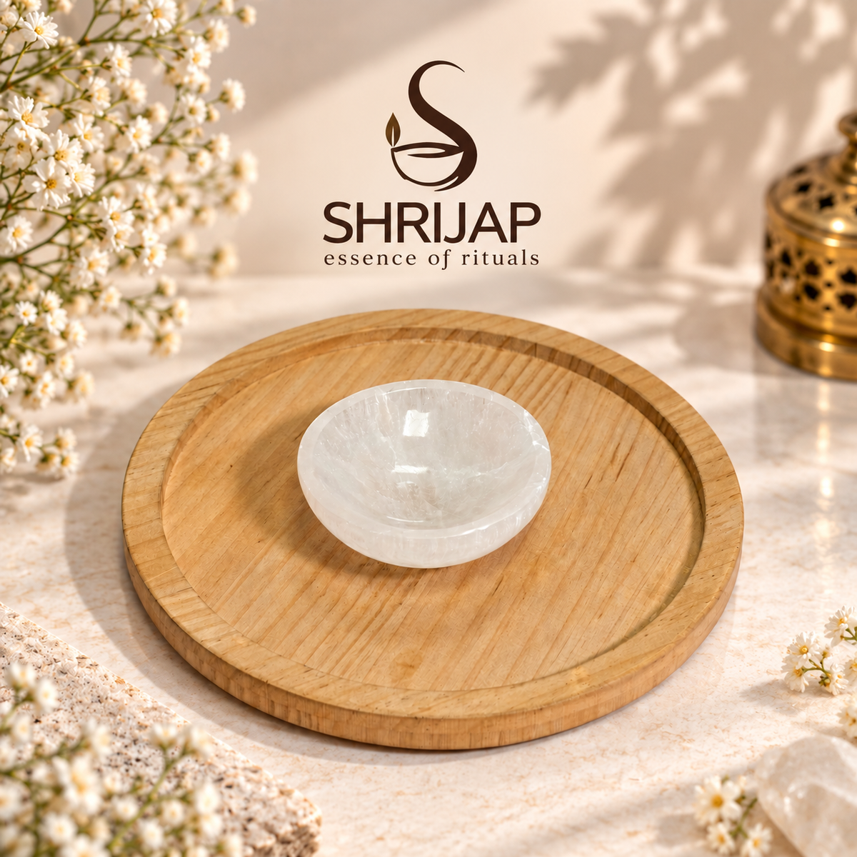 Selenite Bowl – Round Smooth