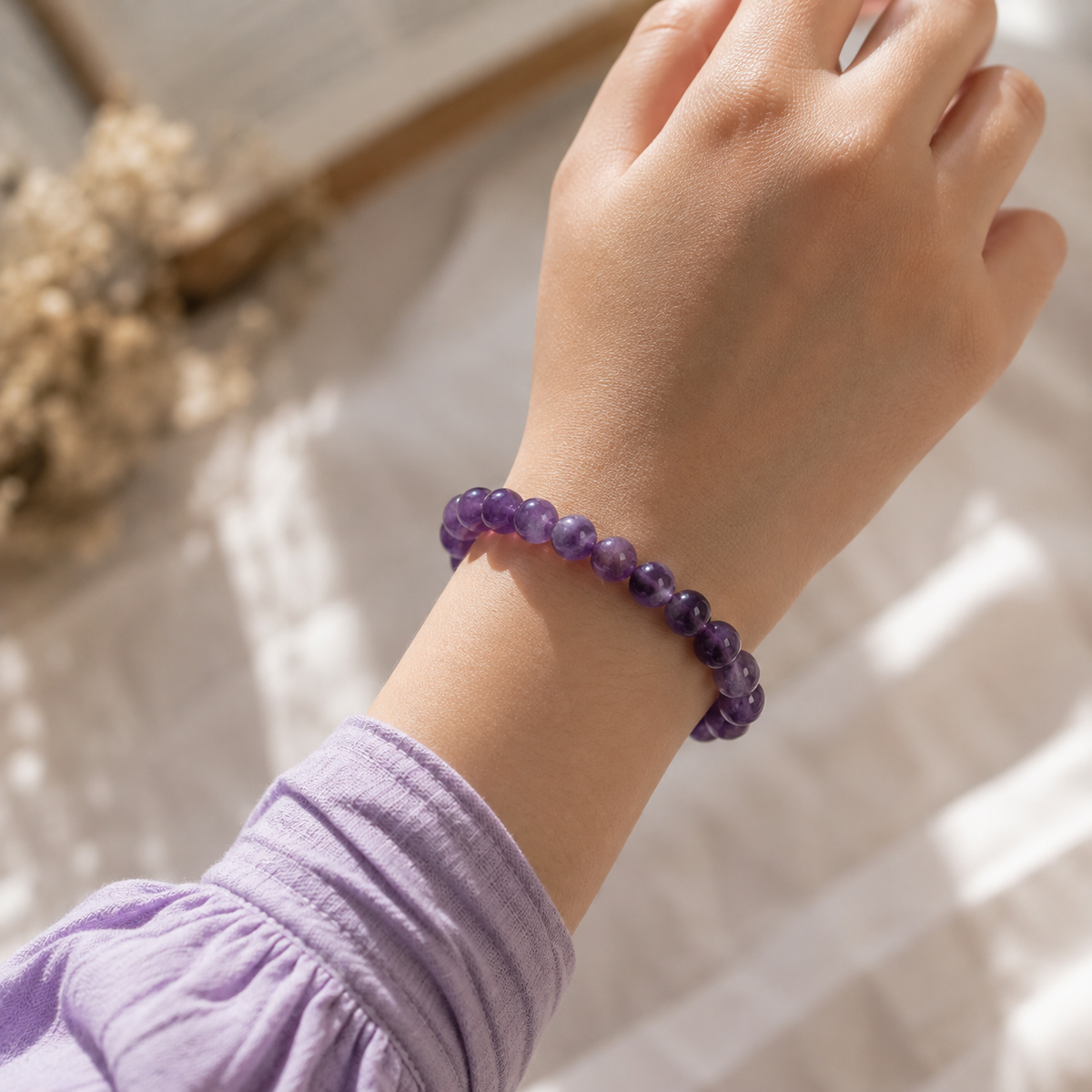 Natural Amethyst Bracelet – 8 MM
