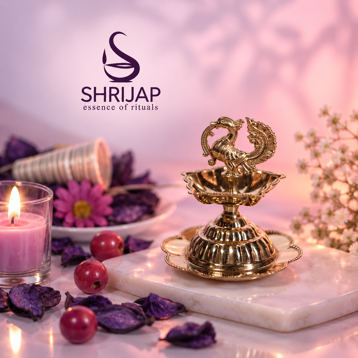 Swan Lotus Diya