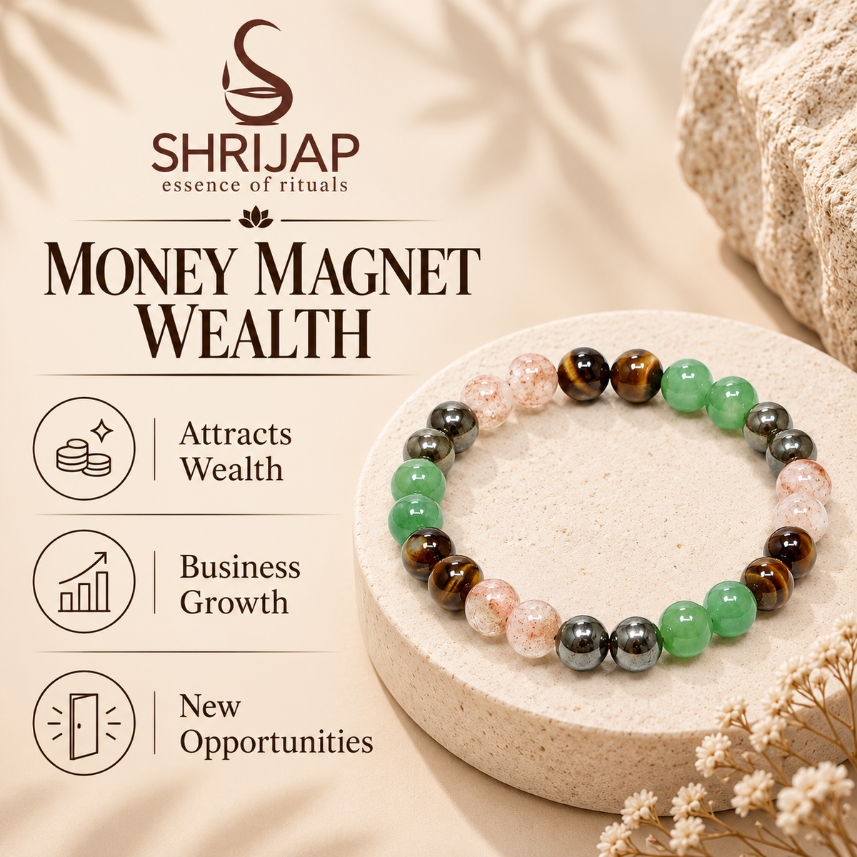 Money Magnet Wealth Bracelet 8 MM