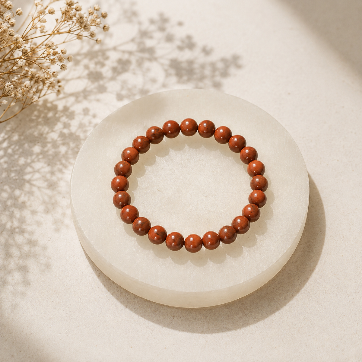 Natural Red Jasper Bracelet 8 MM