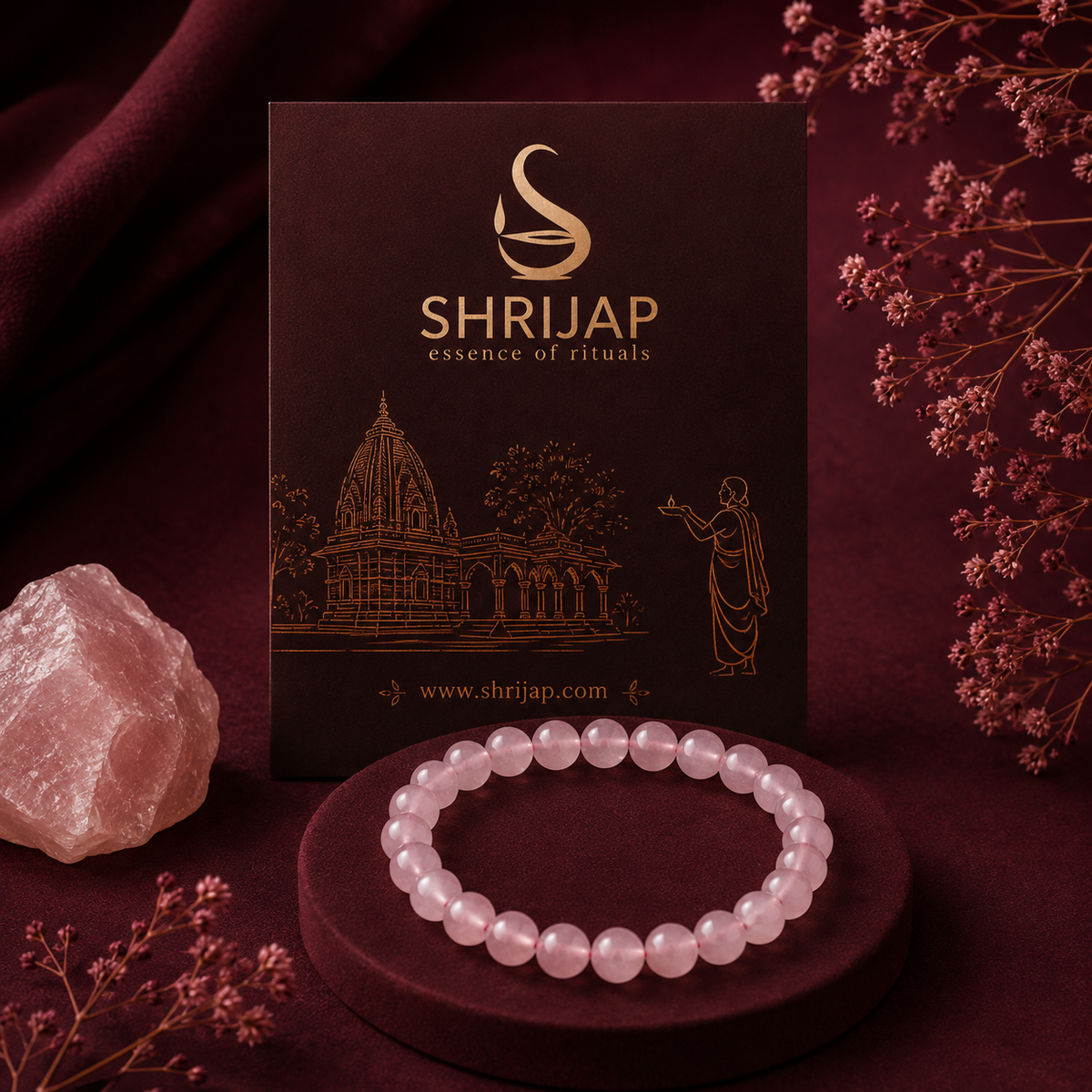 Natural Rose Quartz Bracelet – 8 MM