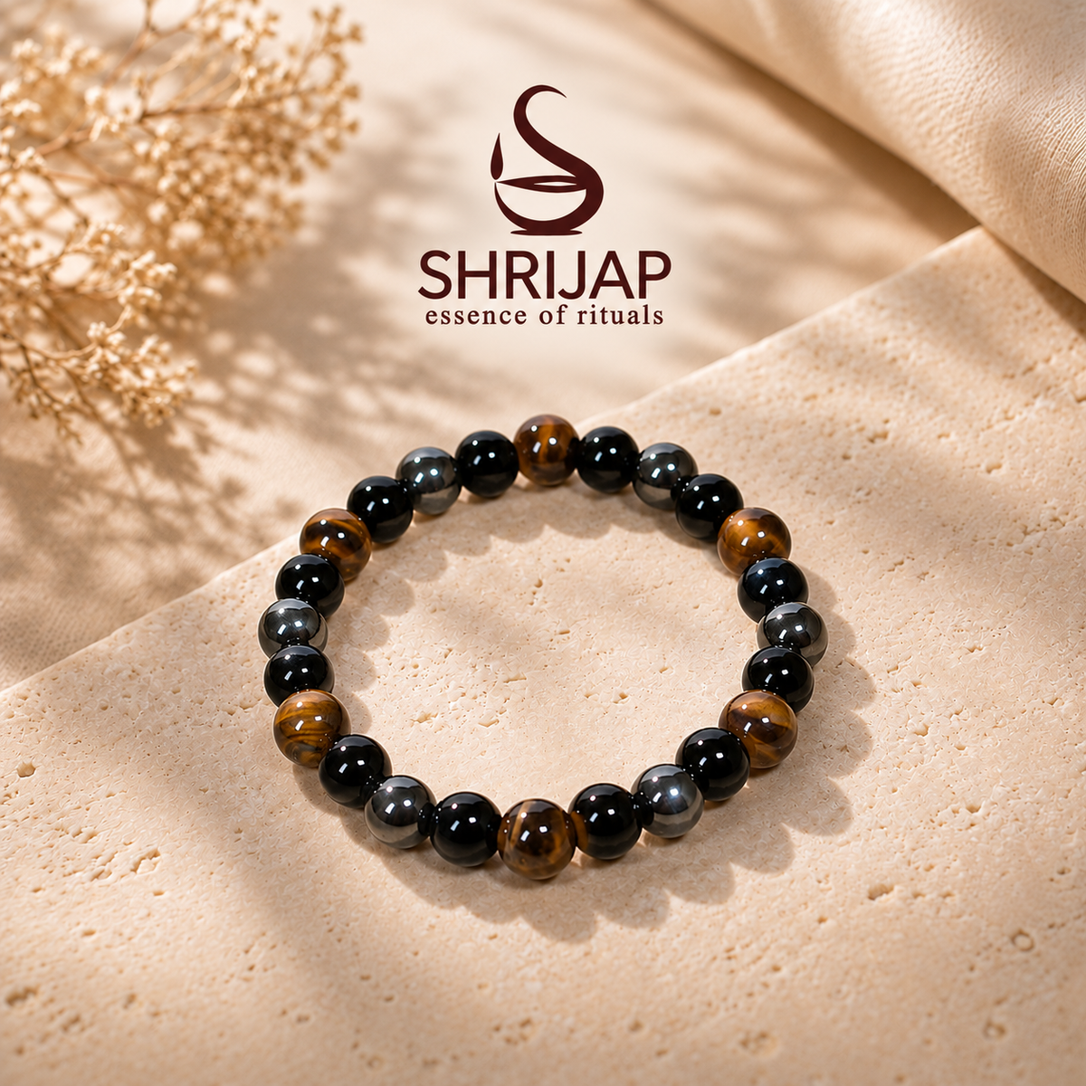 Natural Triple Protection Bracelet – 8 MM