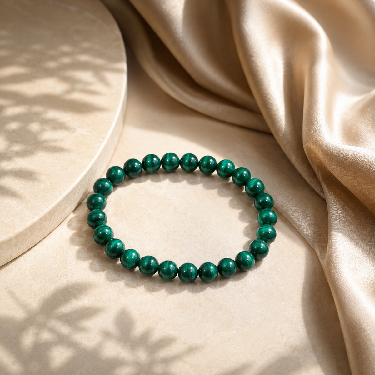Natural Malachite Bracelet – 8 MM