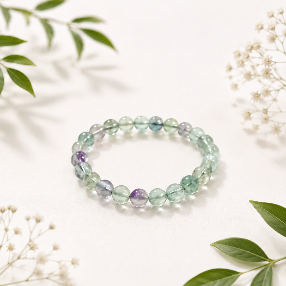 Natural Fluorite Bracelet 8 MM