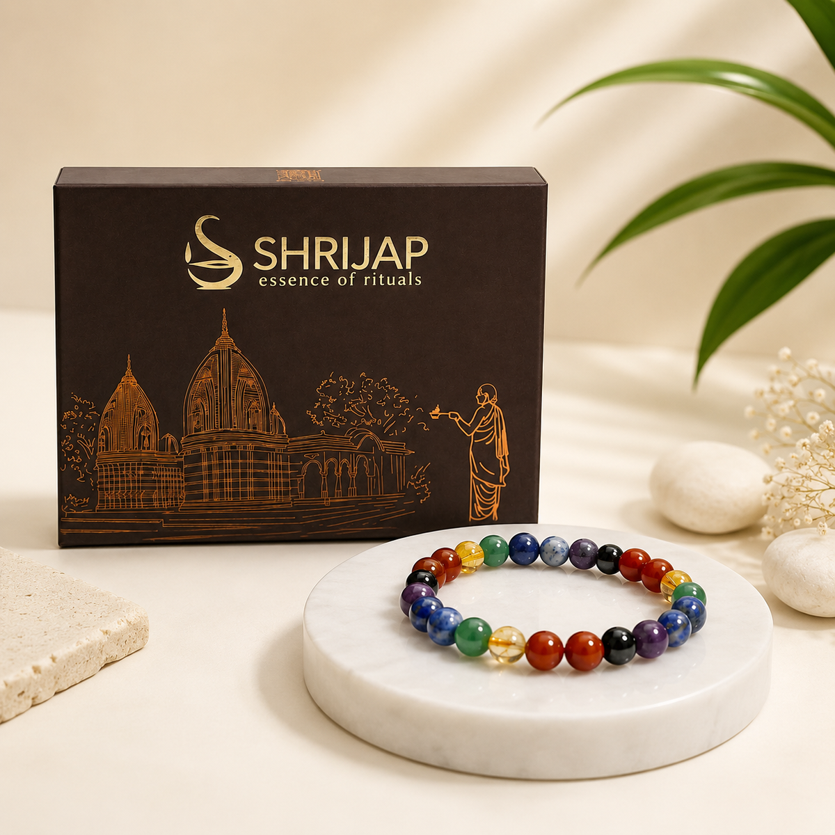 Natural 7 Chakra Healing Bracelet – 8 MM