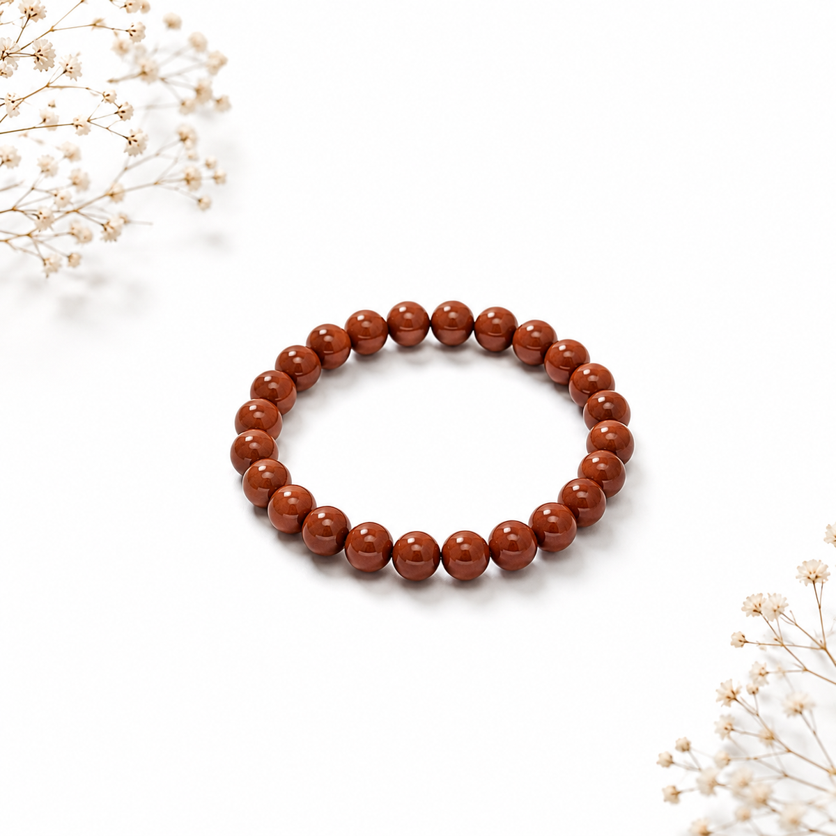 Natural Red Jasper Bracelet 8 MM