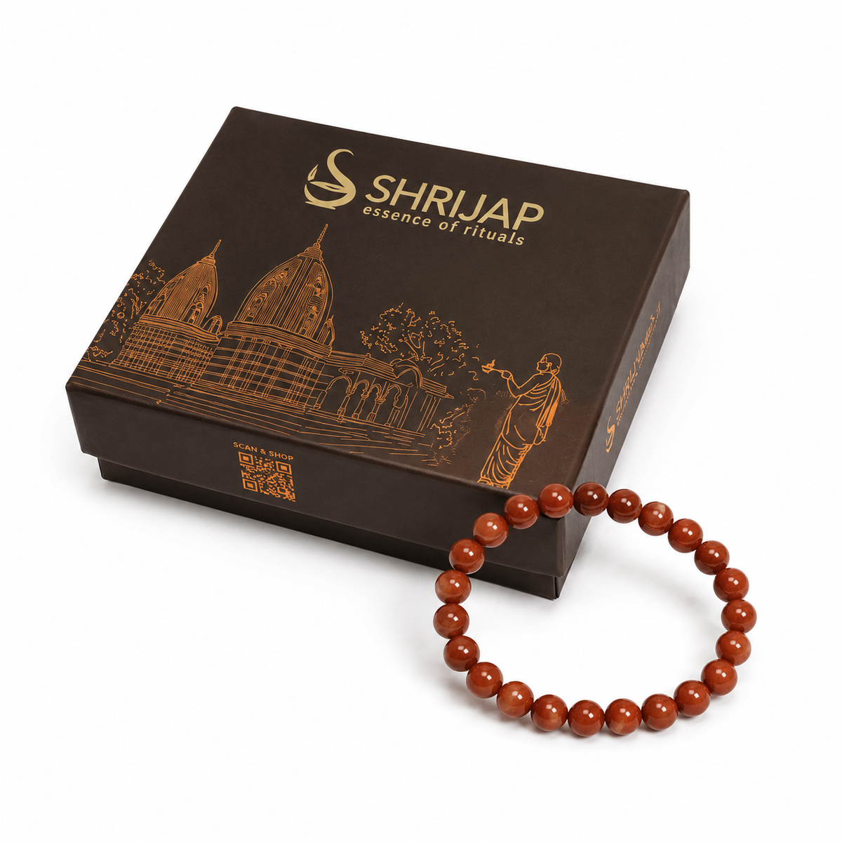 Natural Red Jasper Bracelet 8 MM