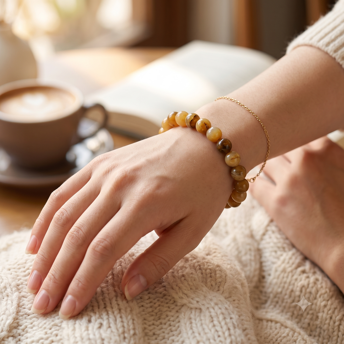 Natural Yellow Cat Eye Bracelet – 8 MM
