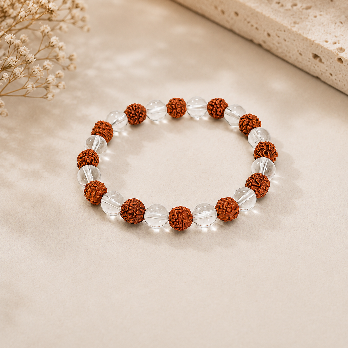 Rudraksha Sphatik Bracelet