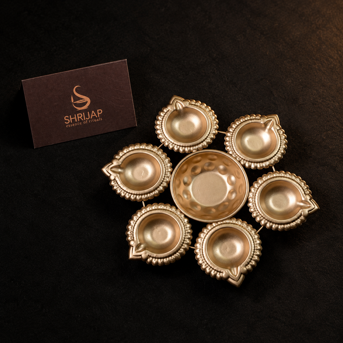 6 Diya Flower Urli With Center Bowl