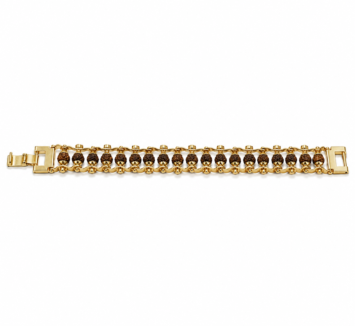Gold Plated Rudraksha Bracelet