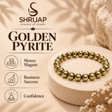 Natural Golden Pyrite Bracelet 8 MM
