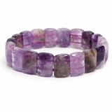 Amethyst Square Pyramid Bead Bracelet