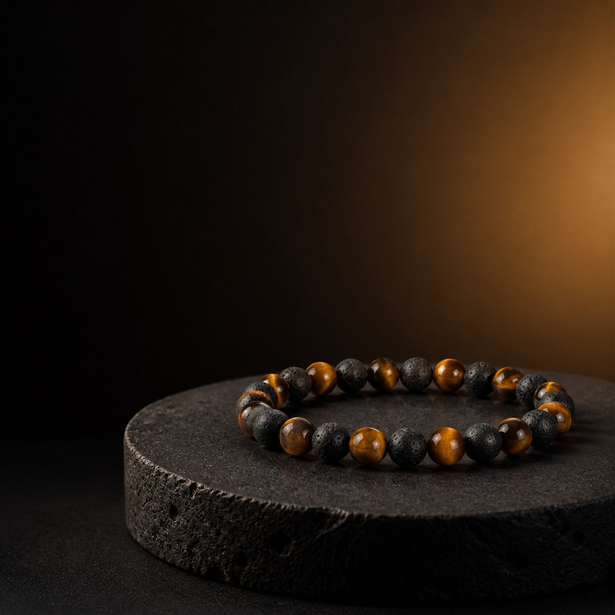 Tiger Eye & Lava Stone Combination Bracelet – 8 MM