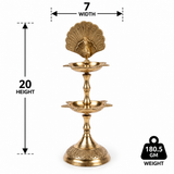 Peacock Diya With 2-Step Big