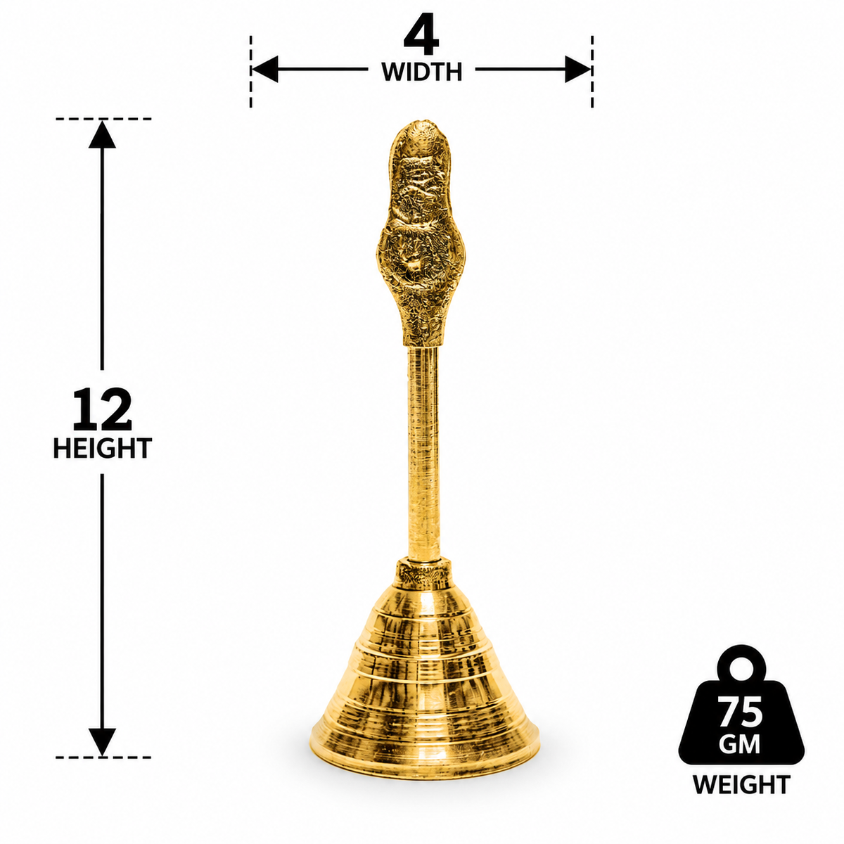 Vishnu Brass Pooja Bell Medium