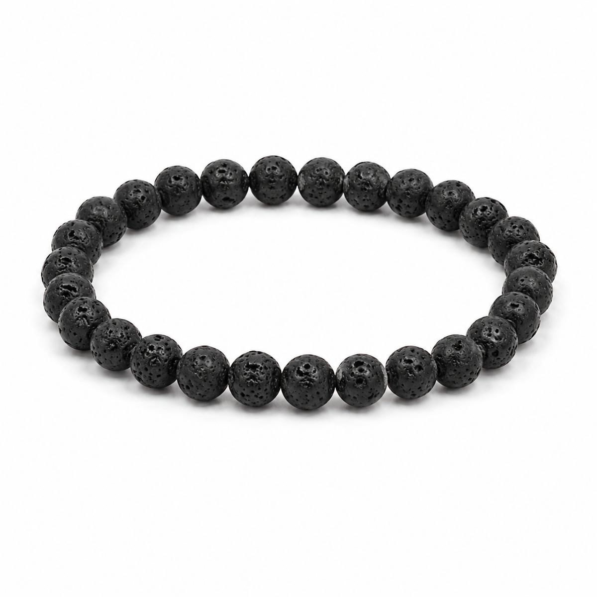 Natural Black Lava Stone Bracelet – 8 MM