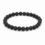 Natural Black Lava Stone Bracelet – 8 MM
