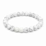 Natural White Howlite Bracelet – 8 MM
