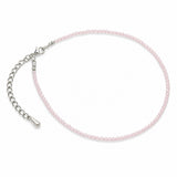 Natural Rose Quartz Beaded Anklet