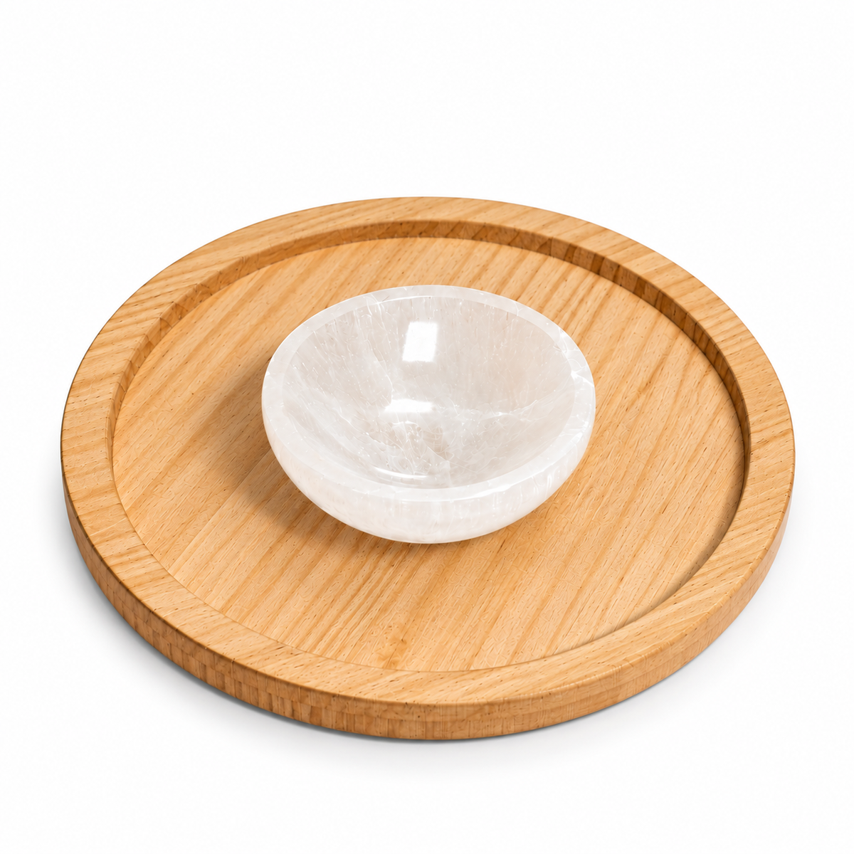 Selenite Bowl – Round Smooth