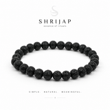 Natural Black Lava Stone Bracelet – 8 MM