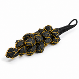 Raw Black Tourmaline Cluster Hanging Wand