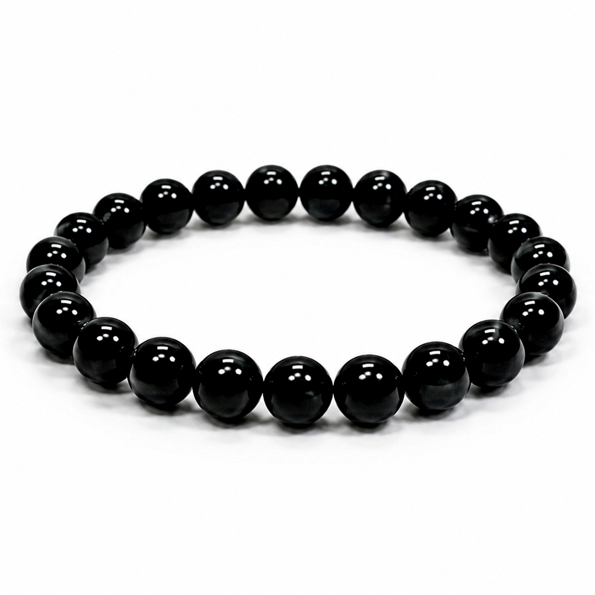 Natural Black Obsidian Bracelet – 8 MM