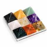 9 Pcs 7 Chakra Crystal Pyramid Set – 4 Inch