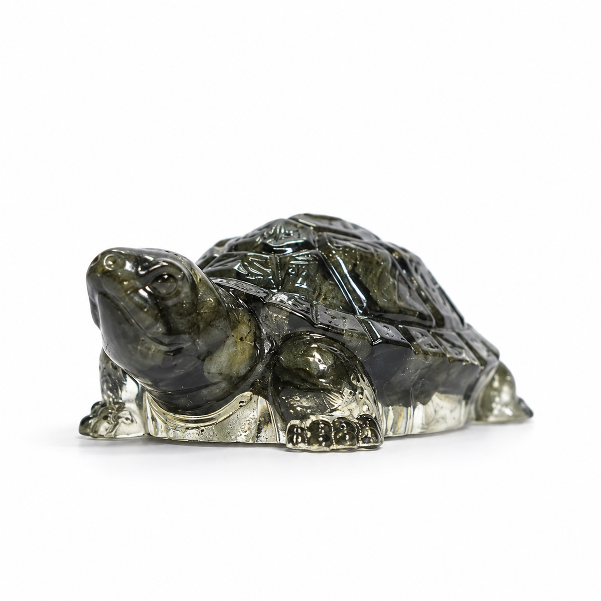 Pyrite Turtle – Curved Figurine
