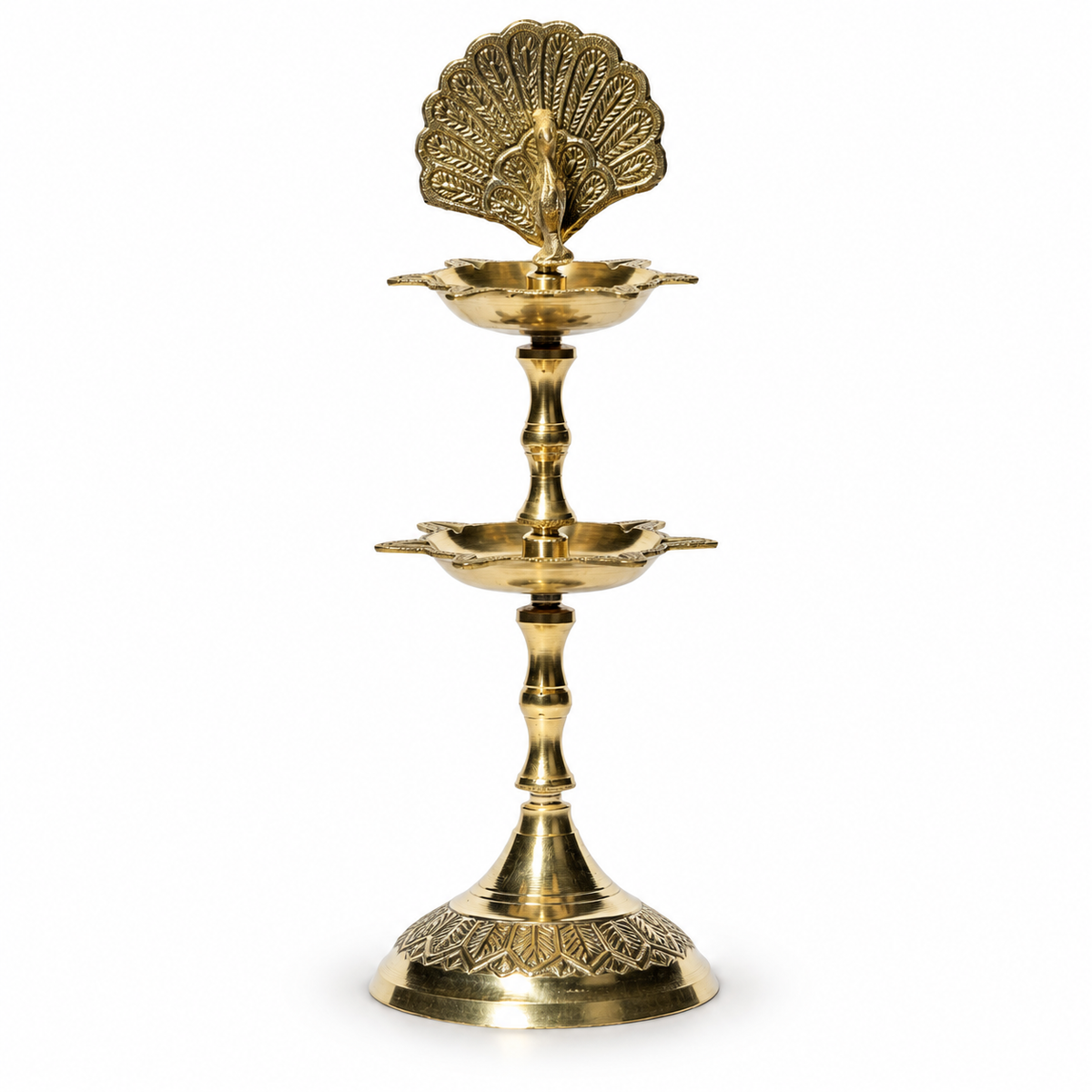 Peacock Diya With 2-Step Big