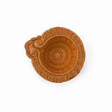Mandala Carved Terracotta Diya – Classic