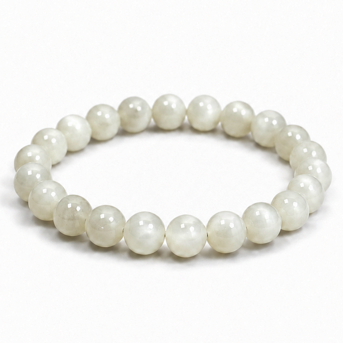 Natural White Moonstone Bracelet – 8 MM