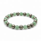 Green Aventurine & Pyrite Combination Bracelet – 8 MM