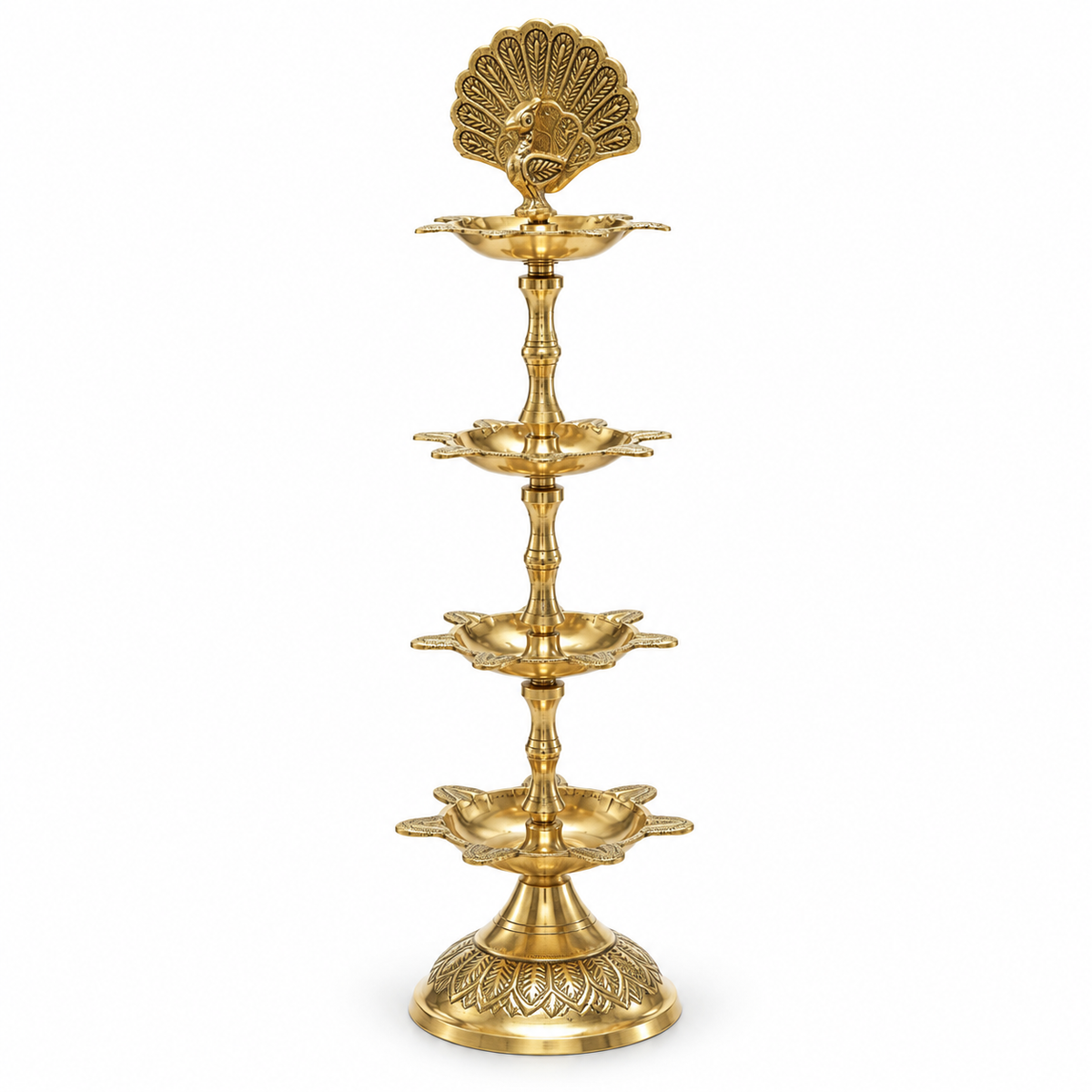 Peacock Diya With 4 Step