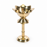 Brass Lotus Stand Diya 4 Inch