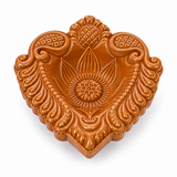 Heart Shape Terracotta Diya – Classic