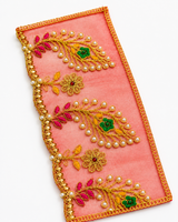 Royal Red Heavy Jari Embroidered Chunri with Pearl Work – 6 x15 Inch